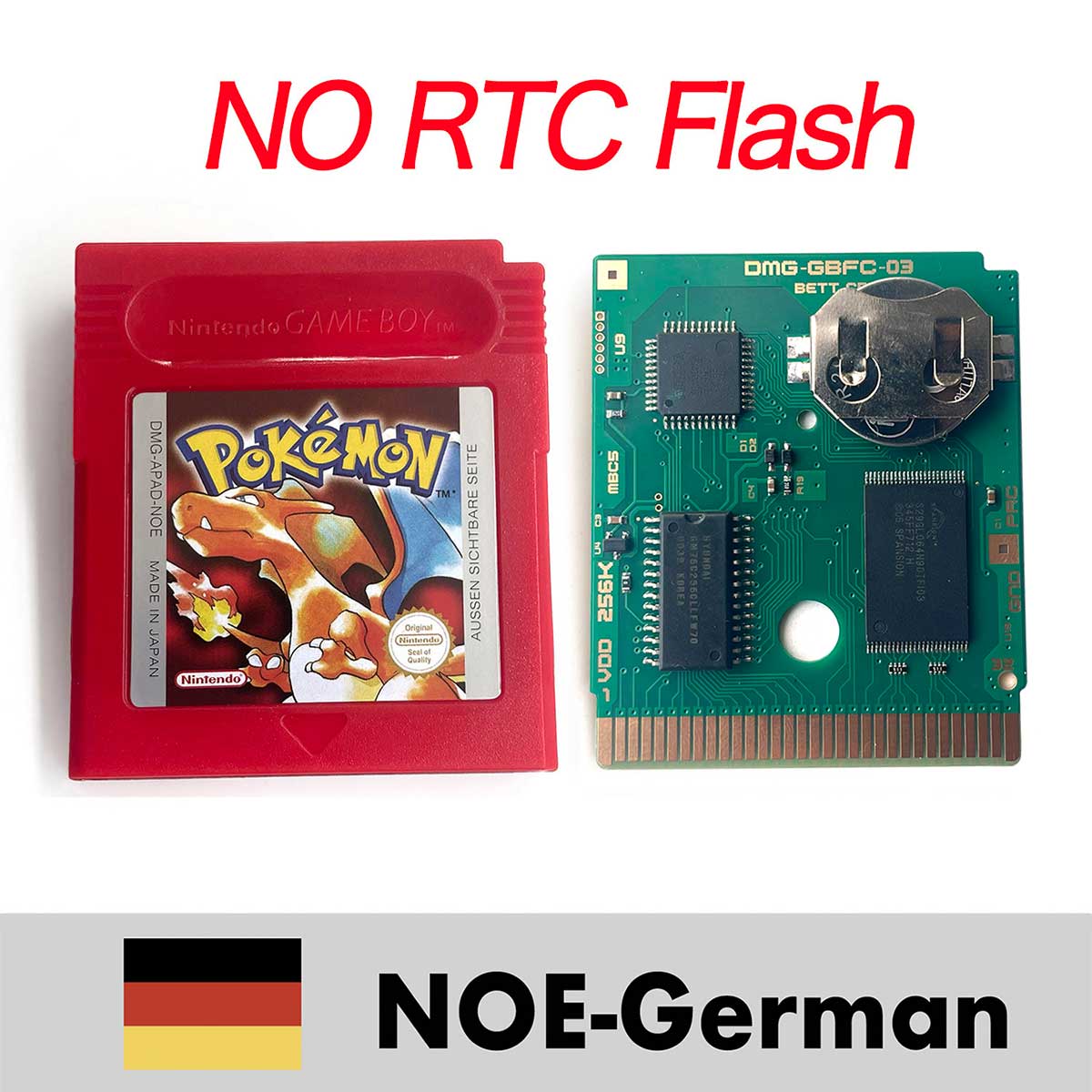 USA ITA NOE FRA ESP EUR version pokemon RTC Flash crystal gold silver NO RTC yellow red blue 16 bit Game Cartridge for GBC