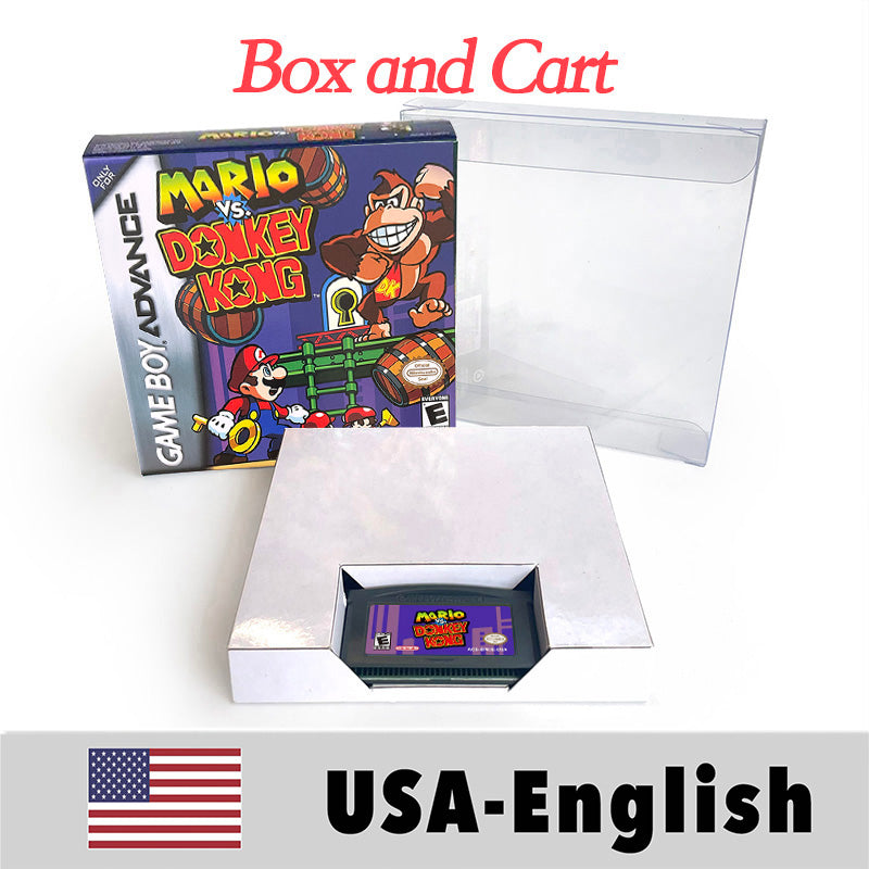 USA Englsih Zelda,super Mario,Castlevania,Metroid,Kirby,Final Fantasy,donkey Kong,Fire Emblem Nintendo box tray Game Cartridge for Gba