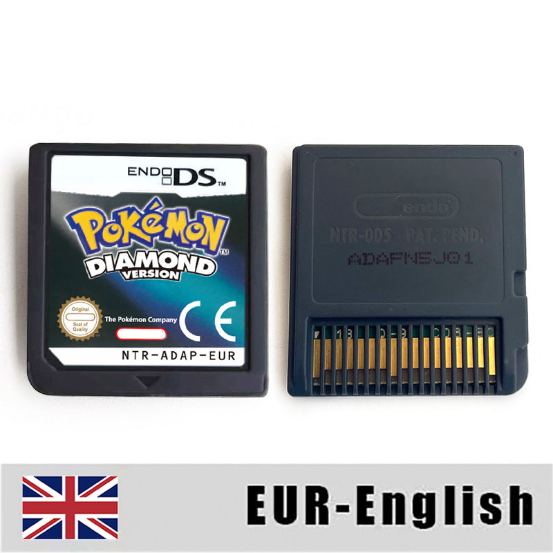 ESP ITA FRA USA EUR NOE Pokemon HeartGold SoulSilver Platinum Diamond Pearl Nintendo Video Console Game Cardride For DS 2DS 3DS