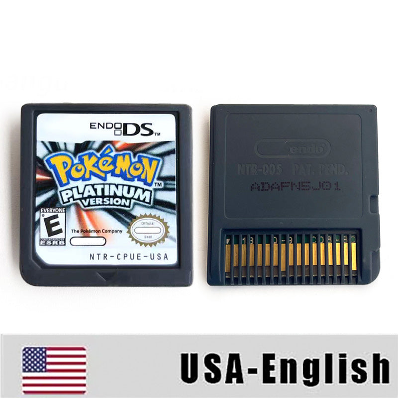 ESP ITA FRA USA EUR NOE Pokemon HeartGold SoulSilver Platinum Diamond Pearl Nintendo Video Console Game Cardride For DS 2DS 3DS