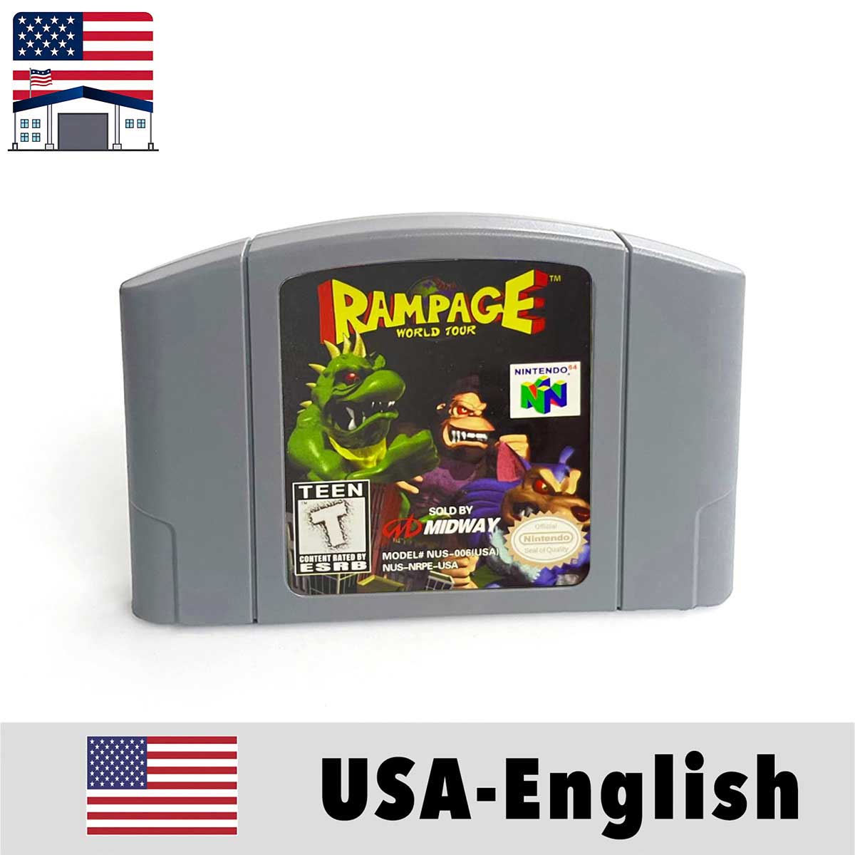 （Shipped From The United States) USA NTSC Version English Retro Video Game Consoles 64bit Game Cartridge for N64