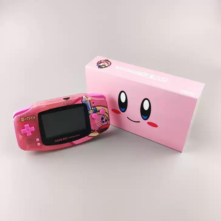 Star Kirby Modified High Brightness GBA Game Console Palm Compatible with GB Cartridge Vintage Edition