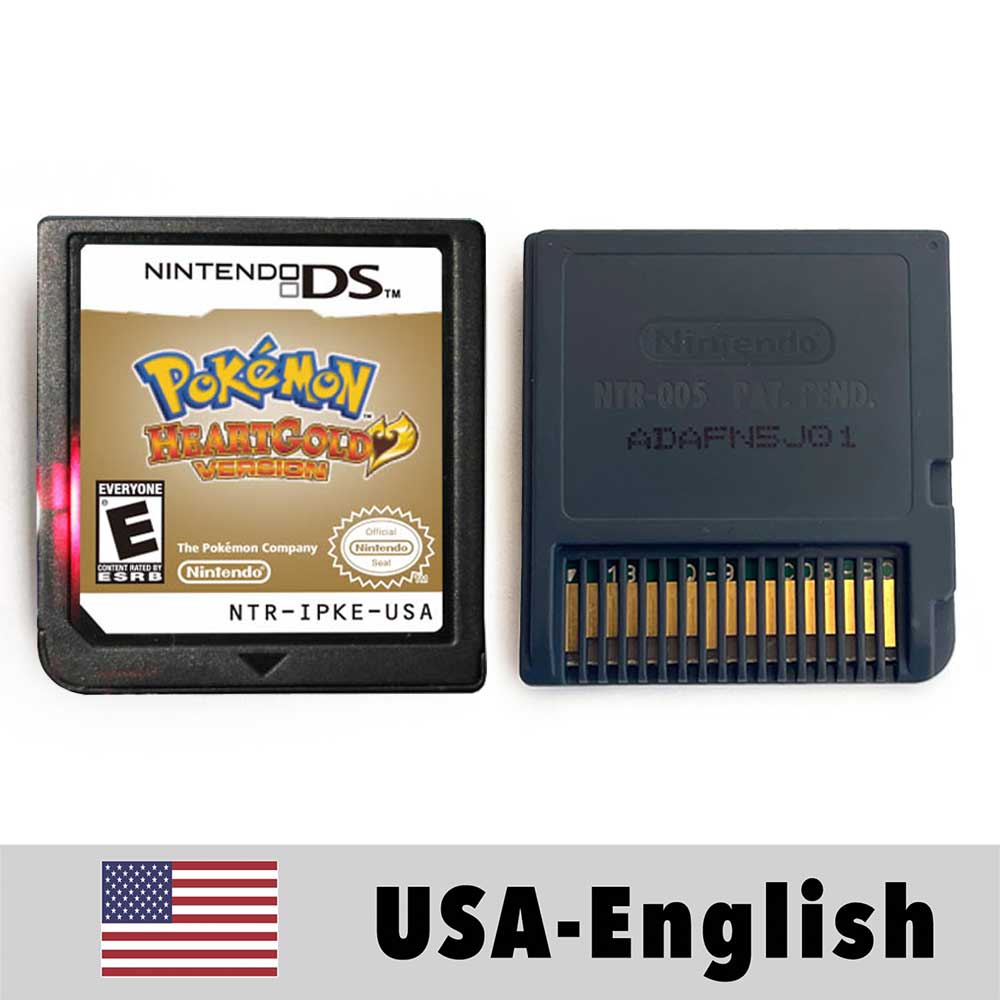 USA English Pokemon Platinum HeartGold SoulSilver Diamond Pearl Sealed Package Game Cartridge with Box and Manual for DS