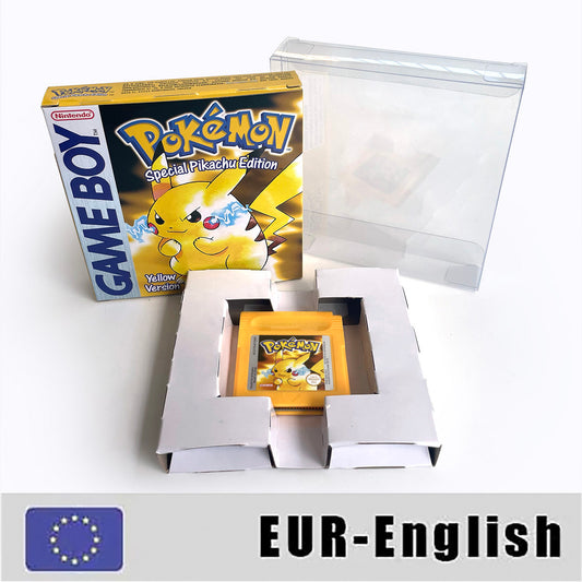 GBC game EUR english pokemon yellow version Nintendo Battery save NO RTC flash pokemon giallo cartridge tray box gbc game boy color