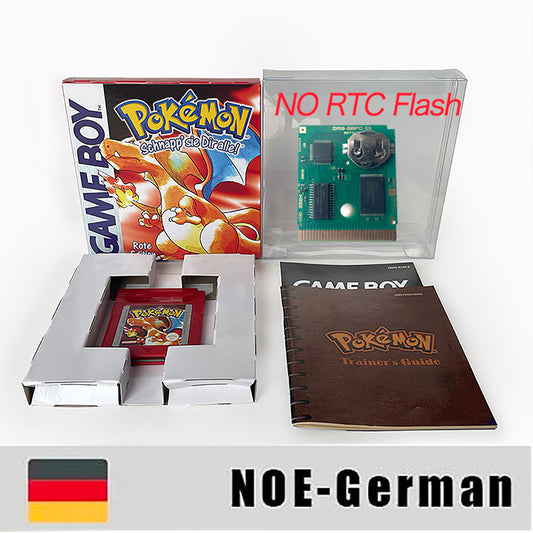 gbc game NOE German pokemon red version Battery save no RTC Flash pokemon rot cartridge with tray box gbc game boy color