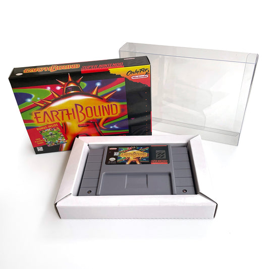 earthbound cartridge with tray box manual for SNES super nintendo entertainment system