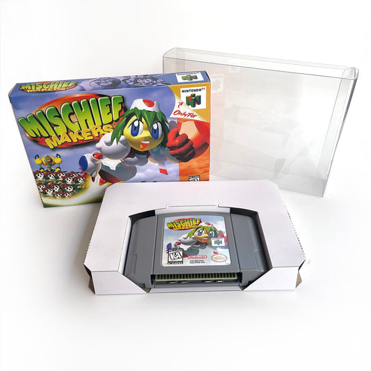 Mischief Makers game cartridge with tray box for N64 Nintendo 64