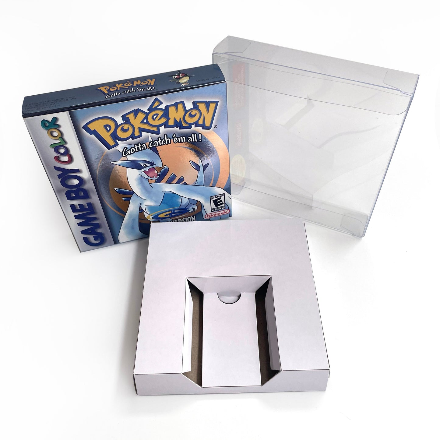 USA english sealed pokemon silver version RTC Flash cart Battery save IC save Manual cartridge with tray box for gbc game boy color