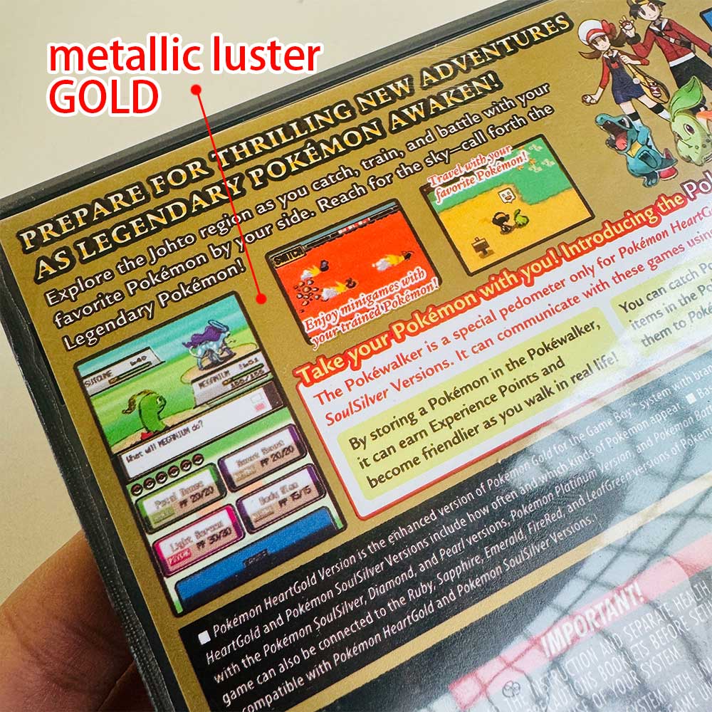 Pokemon sealed Heartgold  With Game cartridge Box Manual Ds Games for Nintendo Ds 3ds 2ds