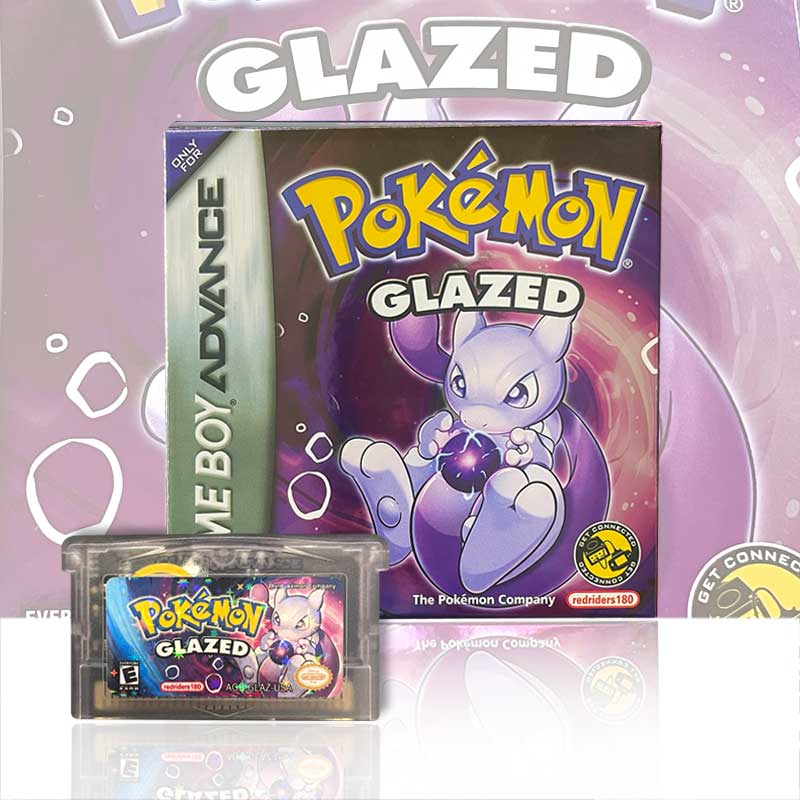 Pokemon Glazed v8.6.3 ( RTC Flash cart ) Cartridge for GBA