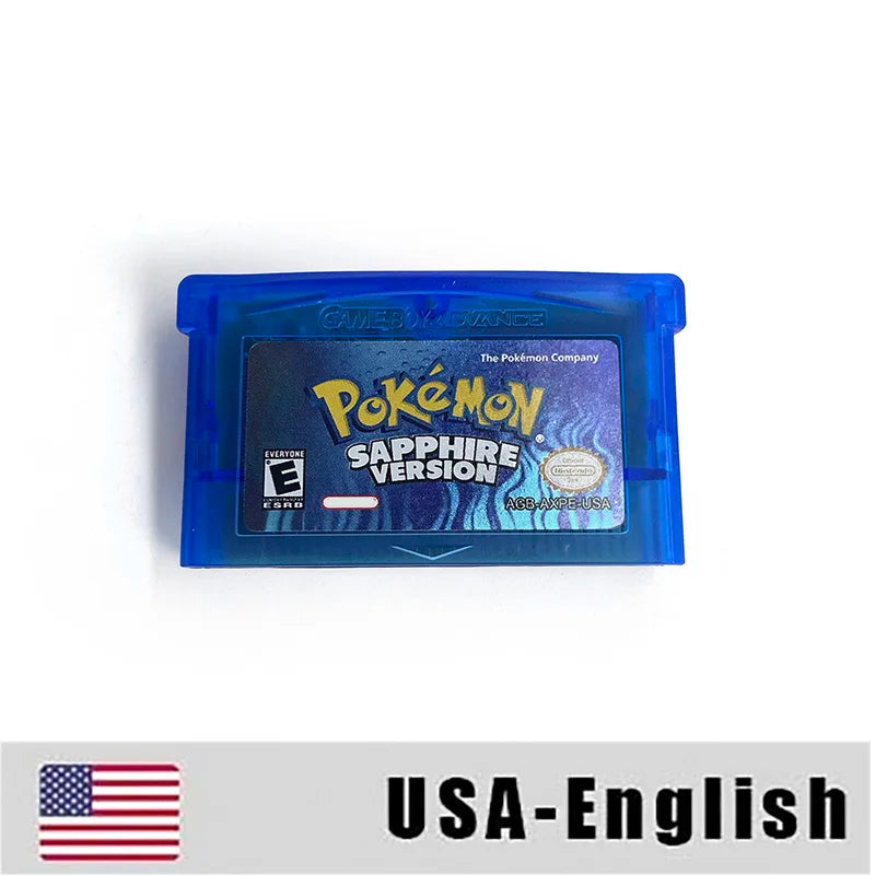 pokemon Sapphire version cartridge with box manual for gba game boy advance