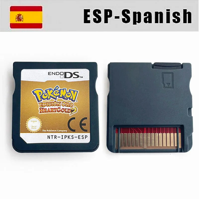 USA FRA ITA NOE ESP Pokemon HeartGold SoulSilver Black 1 2 White 1 2 Game Cartridge for DS NDS 3DS