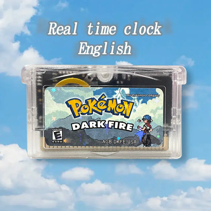 USA Version Pokemon DARK FIRE v2.1.3.gba RTC Flash cart Real Time Clock GBA Game Cartridge Rom Hack English