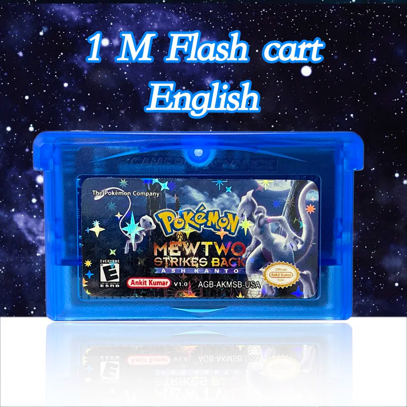 USA Version Pokemon MEWTWO STRIKES BACK v 1.0 1 M Flash cart  GBA  Game Cartridge Rom Hack English