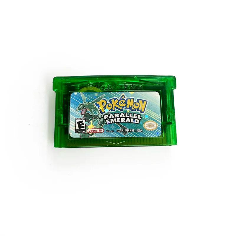 USA VERSION GBA Game Pokemon PARALLEL EMERALD V1.22 RTC Flash cart Real Time Clock GAME Cartridge Rom Hack English