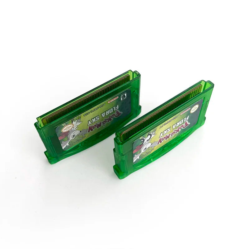 Pokemon flora sky GBA USA PT Version RTC Flash cart Game Nintendo Cartridge Video Console Card Rom Hack Portuguese English
