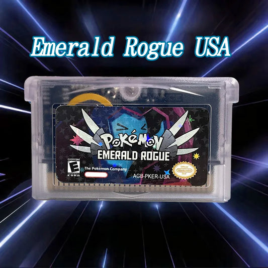Pokemon emerald rogue USA RTC Flash cart GBA Game Cartridge Video Console Card Rom Hack English