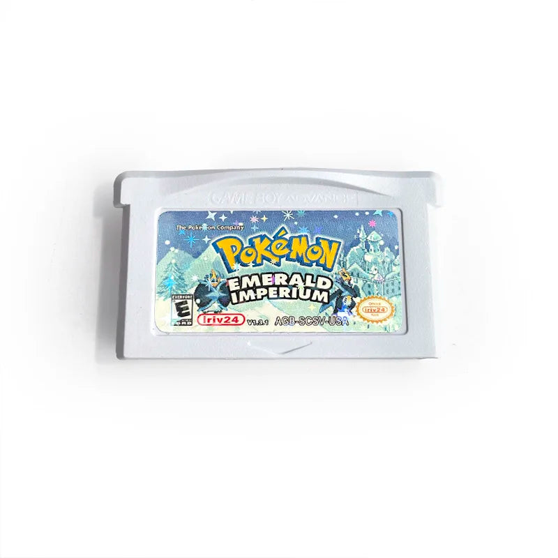 USA VERSION GBA Game Pokemon Emerald Imperium V1.3.1 RTC Flash cart Real Time Clock Cartridge Rom Hack English