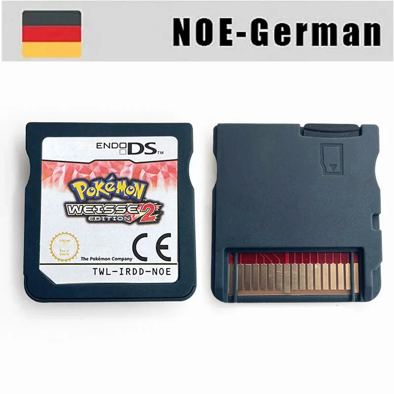 USA FRA ITA NOE ESP Pokemon HeartGold SoulSilver Black 1 2 White 1 2 Game Cartridge for DS NDS 3DS
