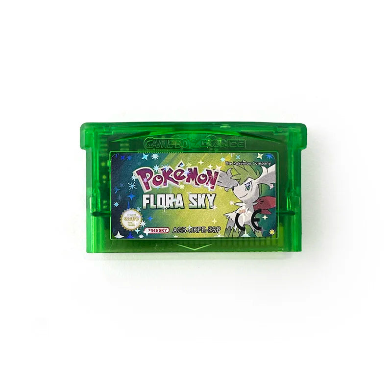 ESP Spanish 1 M Flash cart Pokemon GAIA ash hoenn Flora sky FIRERED Rocket Edition Cartridge Video Game Card Rom Hack