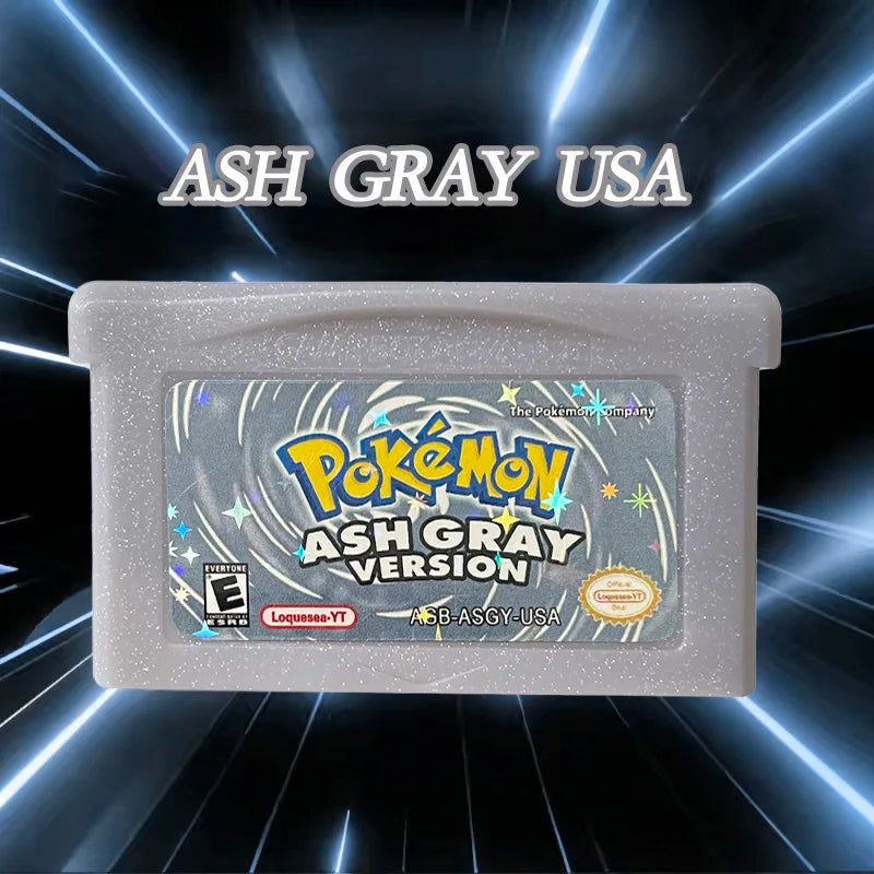 USA Version Pokemon ASH GRAY version 1 M Flash cart  GBA  Game Cartridge Rom Hack English