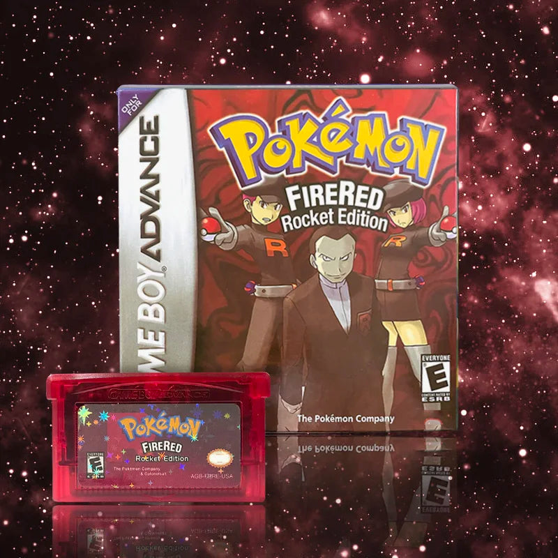 USA ESP Pokemon firered rocket (v1.02).gba 1M Flash cart  GBA Game Cartridge Rom Hack Spanish English