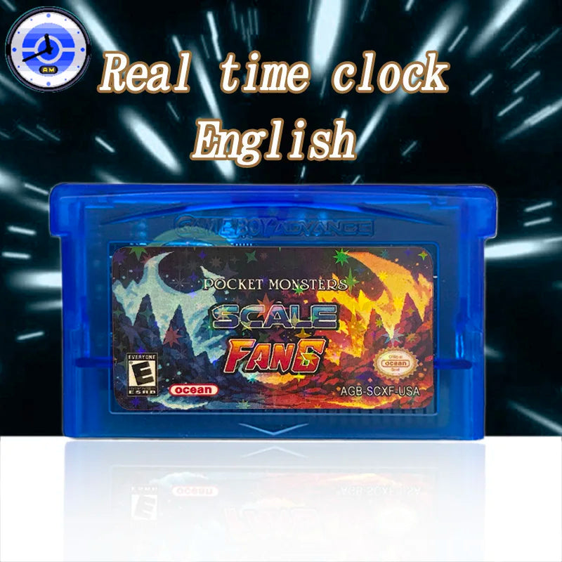 USA/NTSC RTC Flash cart Pokemon QUEZAL Spades Clubs POCKET MONSTERS SCALE TANS RADICAL RED GBA Game Cartridge Card Rom Hack