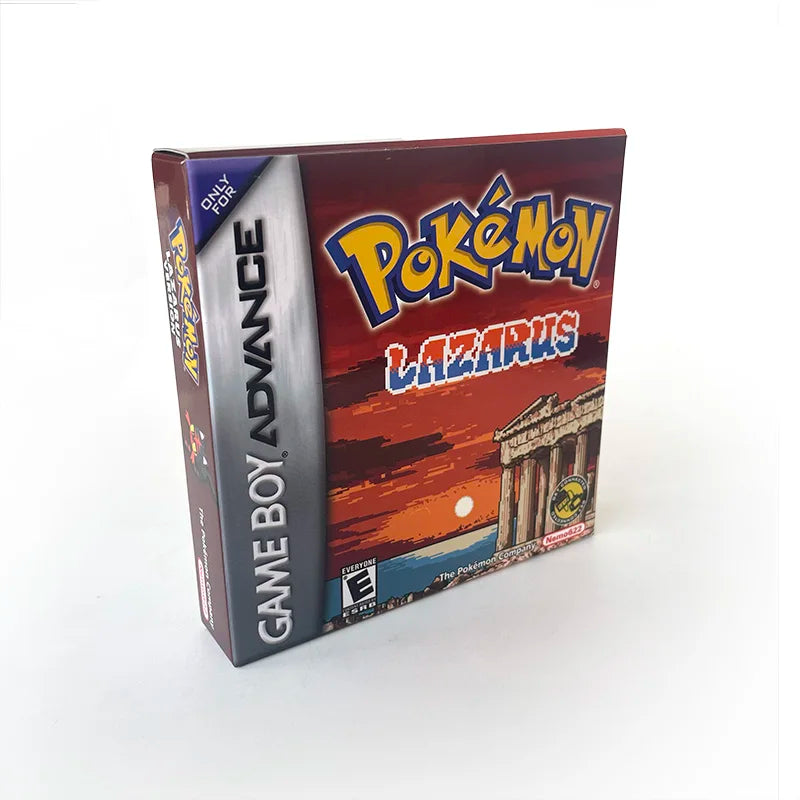 Pokemon lazarus Rom Hacks with box English V1.1 RTC Flash cart Game Cartridge