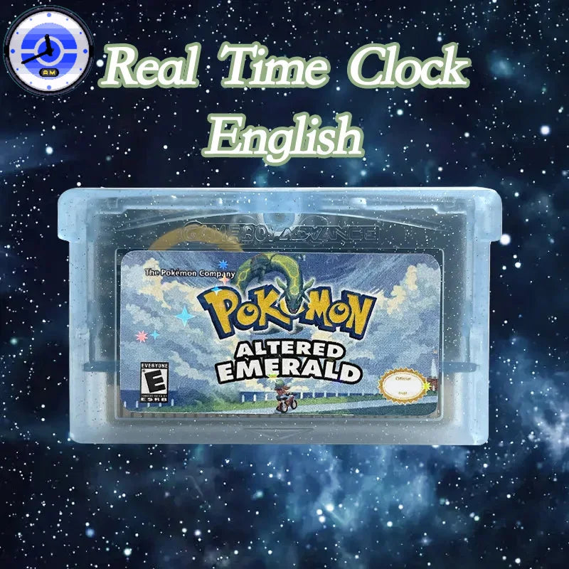 USA Version Pokemon emerald seaglass v3.0.RTC Flash cart Real Time Clock GBA Game Cartridge Card Rom Hack English
