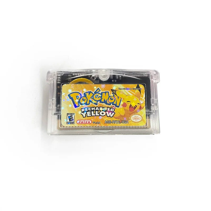 USA VERSION GBA Game Pokemon recharged yellow v1.8.0 RTC Flash cart Real Time Clock game Cartridge Rom Hack English