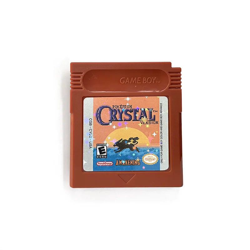 GBC Game USA Pokemon Crystal awakening v1.2.8 RTC Flash cart Real Time Clock Cartridge Video Game Console Card Rom Hack English