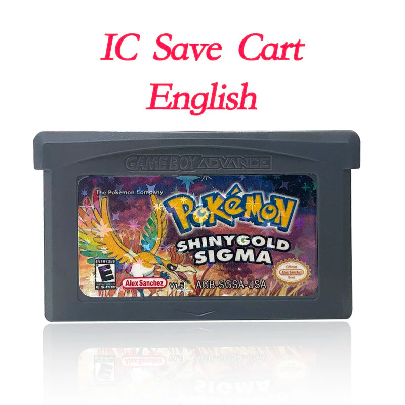 GBA Game USA Pokemon FLORA SKY liquid crystal shiny gold sigma gaia dark worship Cartridge Game Console Card Rom Hack English