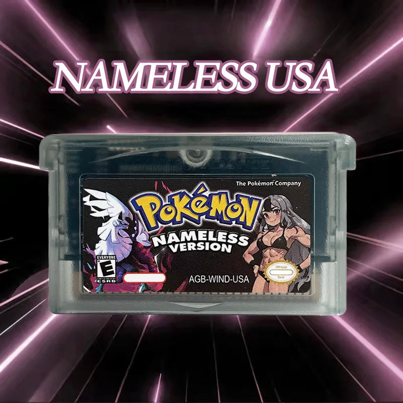 Pokemon NAMELESS version USA 1 M Flash cart GBA Nintendo Game Cartridge Video Game Console Rom Hack English