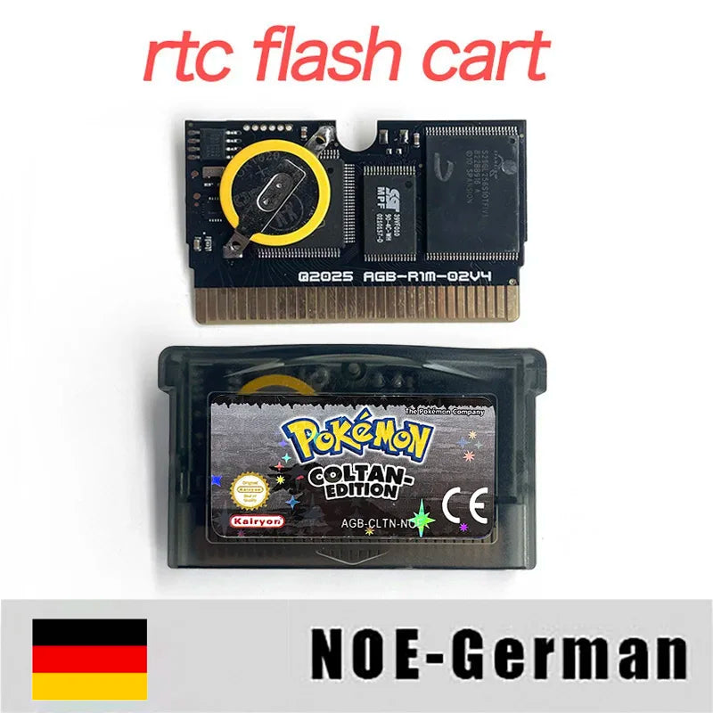 NOE German RTC cart 1M Flash Pokemon coltan violett zoisit sovereign of the skies nacht schwarz GBA GameCartridge Rom Hack