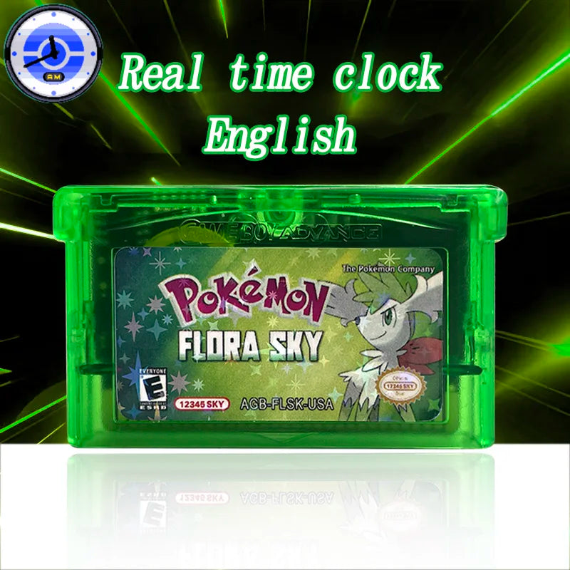 GBA Game USA ESP pokemon quetzal Odyssey radical red dark worship flora sky scorched Cartridge Card Rom Hack English Spanish