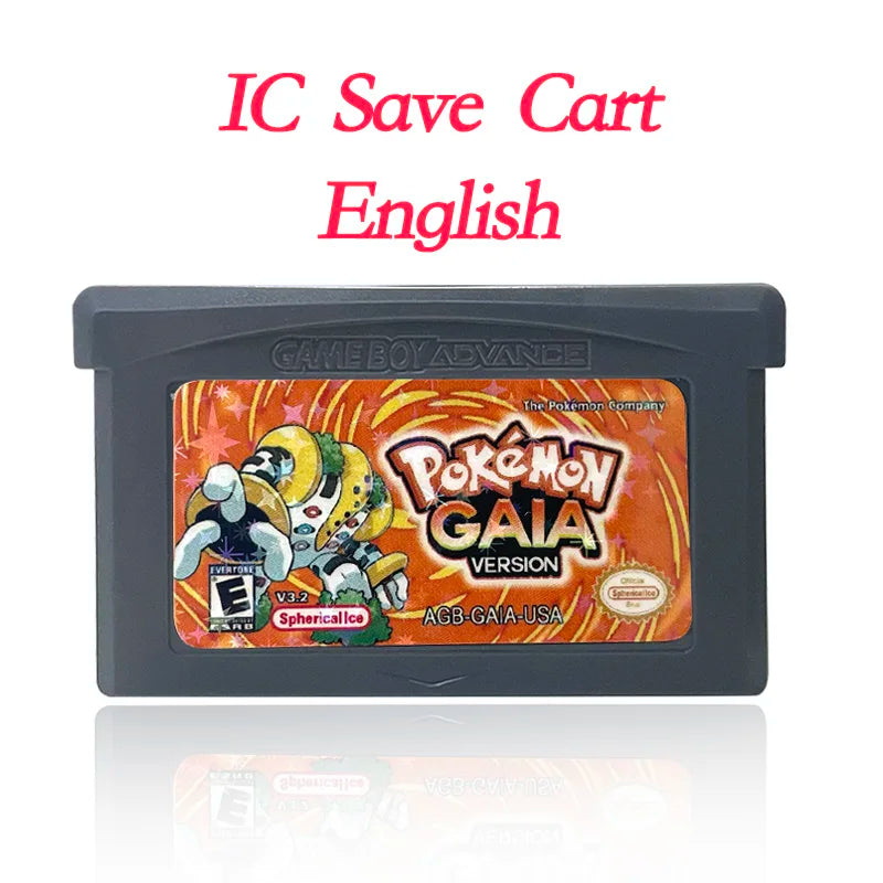 GBA Game USA Pokemon FLORA SKY liquid crystal shiny gold sigma gaia dark worship Cartridge Game Console Card Rom Hack English