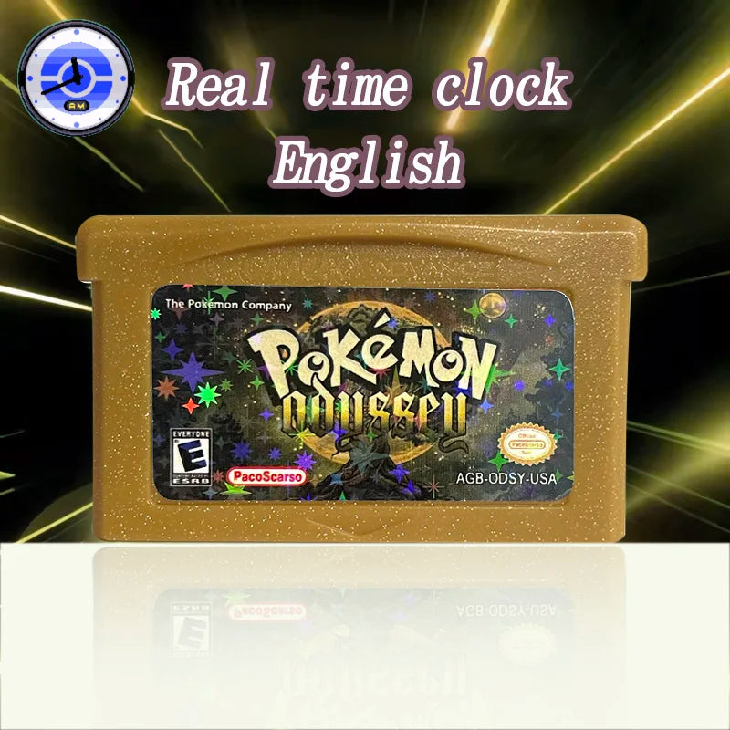USA Version Pokemon Odyssey RTC Flash cart Real Time Clock box trey GBA Game Cartridge Video Game Console Rom Hack English