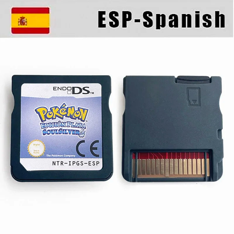 USA FRA ITA NOE ESP Pokemon HeartGold SoulSilver Black 1 2 White 1 2 Game Cartridge for DS NDS 3DS
