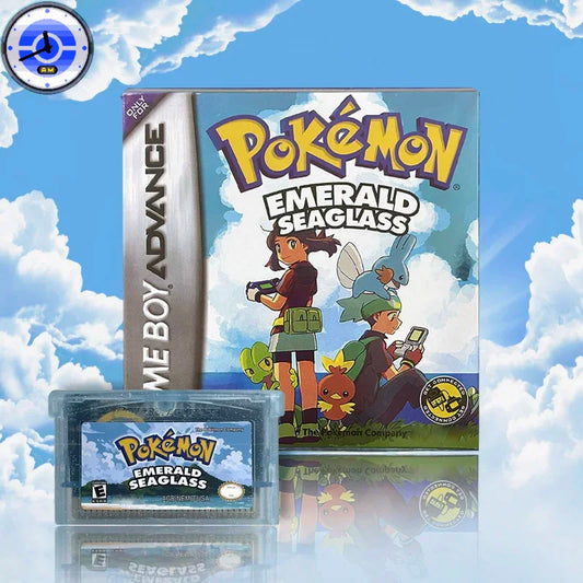 USA Version Pokemon emerald seaglass v3.0.RTC Flash cart Real Time Clock GBA Game Cartridge Card Rom Hack English