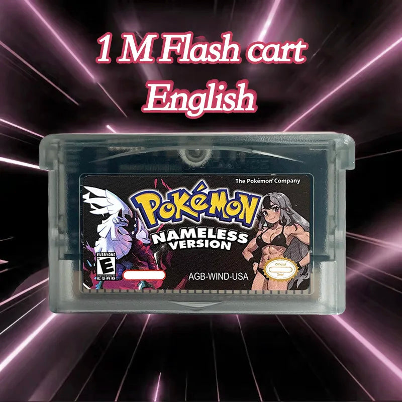 Pokemon NAMELESS version USA 1 M Flash cart GBA Nintendo Game Cartridge Video Game Console Rom Hack English