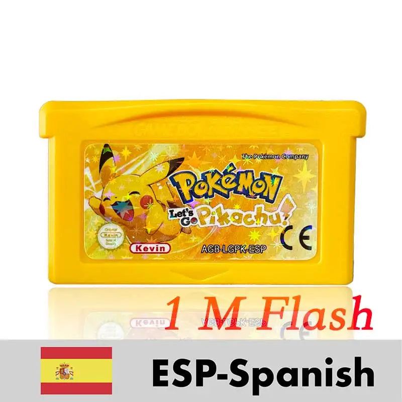 pokemon Let's Go Eevee pikachu (1 M Flash) Cartridge for GBA