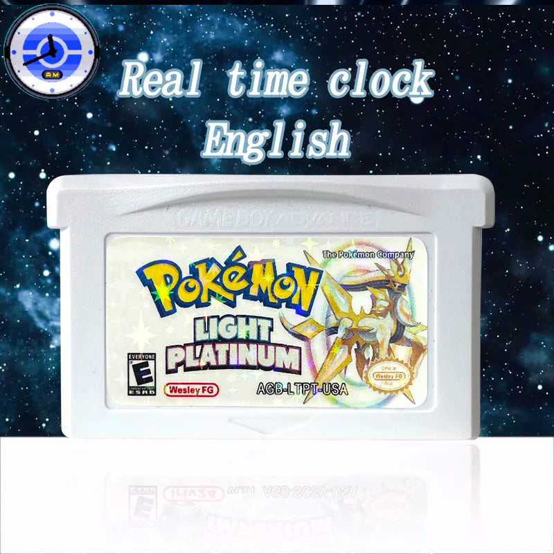 USA English RTC Flash Cart Pokemon Altered Emerald Odyssey GLAZED Flora Sky quetzal pisces Game Cartridge Card Rom Hack for Gba
