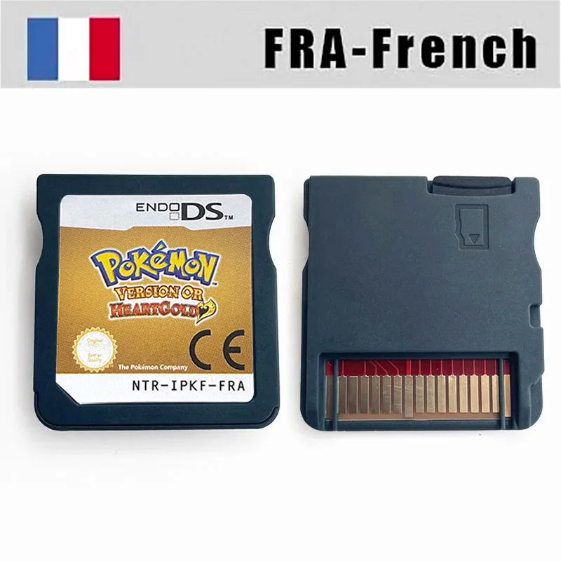 USA FRA ITA NOE ESP Pokemon HeartGold SoulSilver Black 1 2 White 1 2 Game Cartridge for DS NDS 3DS