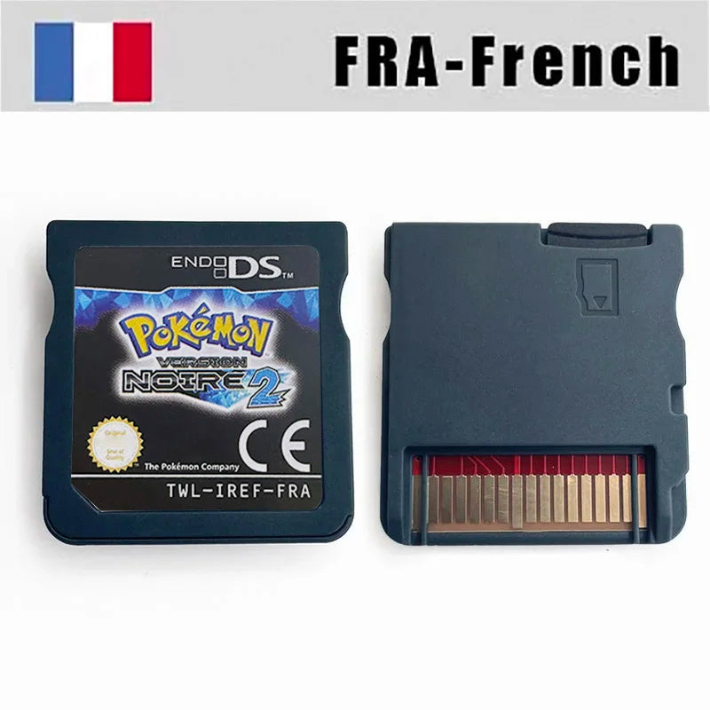 USA FRA ITA NOE ESP Pokemon HeartGold SoulSilver Black 1 2 White 1 2 Game Cartridge for DS NDS 3DS