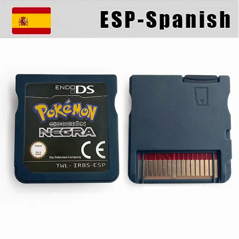 USA FRA ITA NOE ESP Pokemon HeartGold SoulSilver Black 1 2 White 1 2 Game Cartridge for DS NDS 3DS