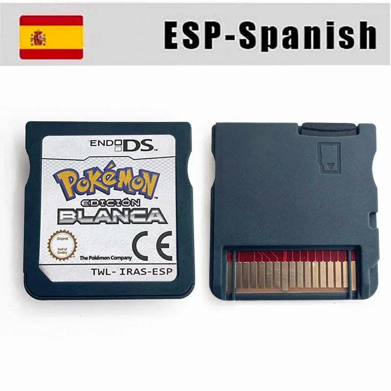 USA FRA ITA NOE ESP Pokemon HeartGold SoulSilver Black 1 2 White 1 2 Game Cartridge for DS NDS 3DS