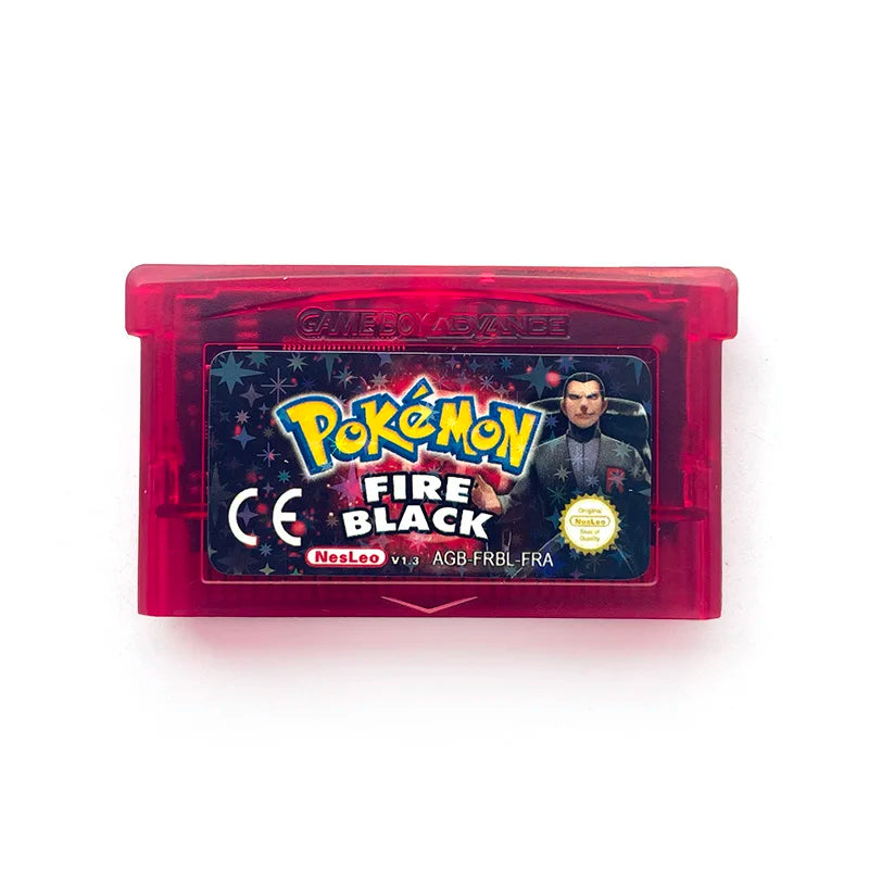 FRA Version Pokemon CHROME ECLAT POURPRE 2.0 FIRE BLACK 1.3 1 M Flash cart GBA Game Cartridge Video Game Console for gba Rom Hack French