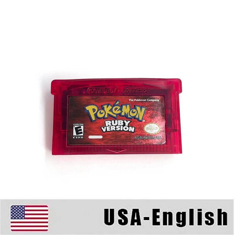 pokemon ruby version cartridge with tray box manual for gba game boy advance