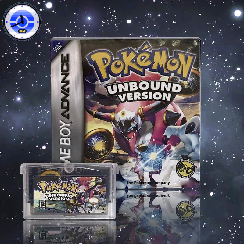 USA ESP Version IC RTC Flash cart Pokemon Unbound (v2.1.1.1) GBA Game Cartridge  Rom Hack Spanish English Language