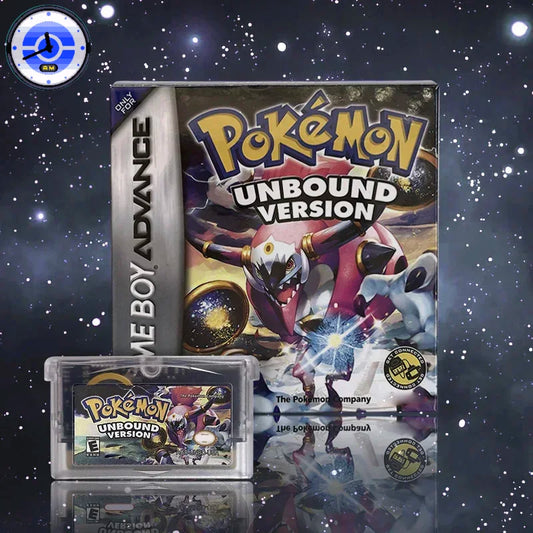 USA ESP Version IC RTC Flash cart Pokemon Unbound (v2.1.1.1) GBA Game Cartridge  Rom Hack Spanish English Language
